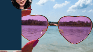 gafas rosas