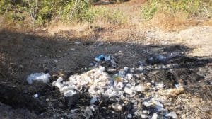 En el paraje Laguna Seca de Huehuetlan tiran basura clandestinamente