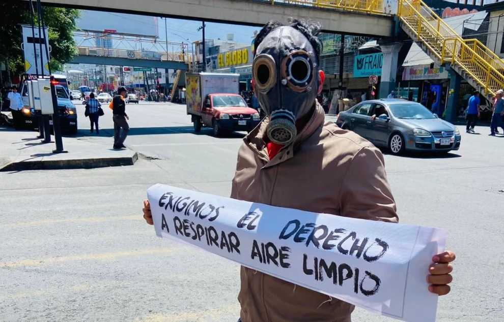 Protestas por mala calidad del aire en Monterrey