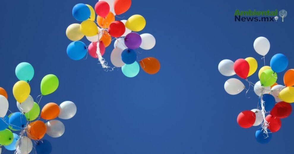 Inflar globos y soltarlos una practica festiva con graves consecuencias ambientales