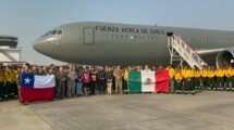 Llegan 145 brigadistas mexicanos a Chile