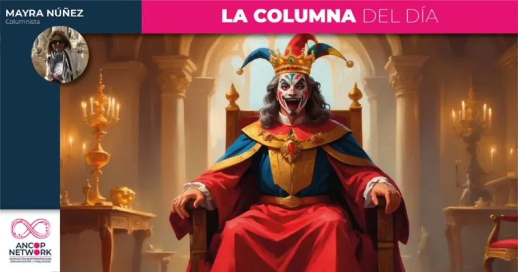 El bufon se sienta en el trono